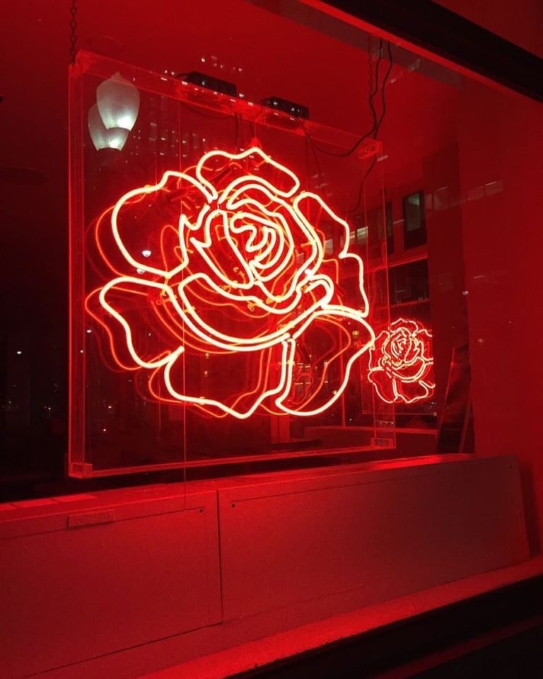 rose neon sign