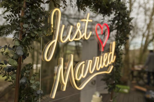 just married neon sign