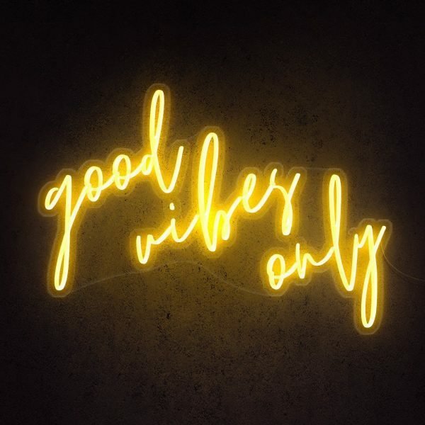 good vibes only neon sign