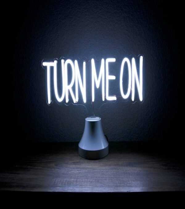 turn me on neon sign