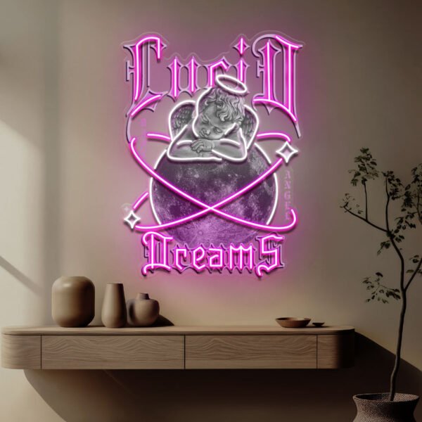 Dreamy Cupid Dreams Collapse Art LED Neon Sign Light Pop Art - Image 2