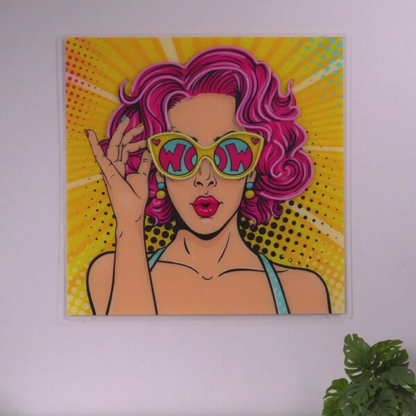 Wow Lady Pop Art Led Neon Acrylic Artwork - Image 4