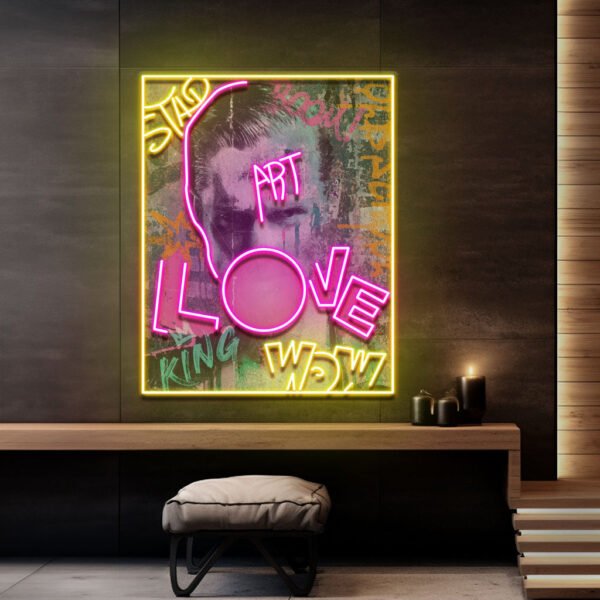 Art King In Collapse Art LED Neon Sign Light Pop Art - Image 4