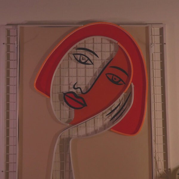 Thinking Girl Face Abstract Art LED Neon Sign Light - Image 2