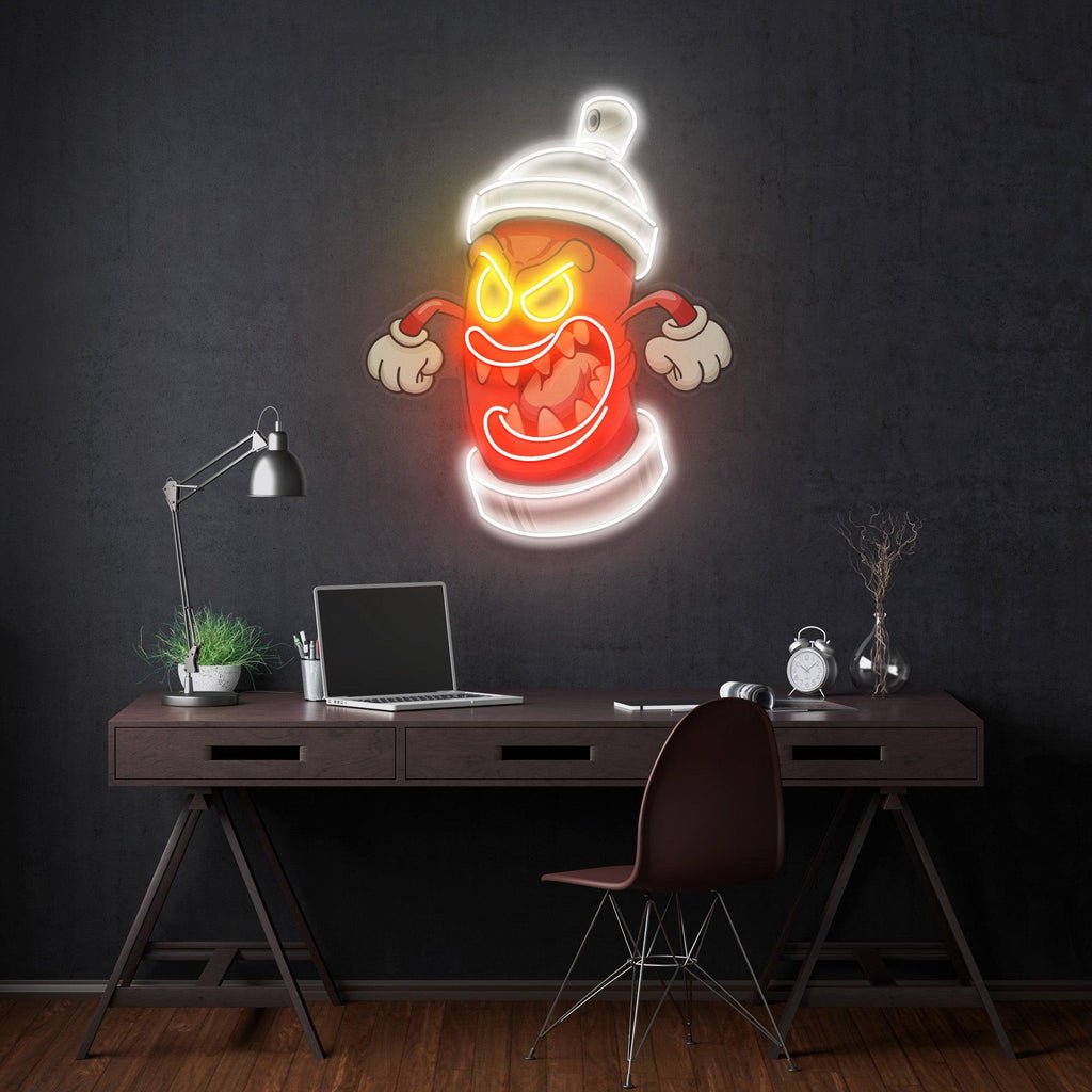 Angry Fire Hydrant Led Neon Acrylic Artwork - Image 3