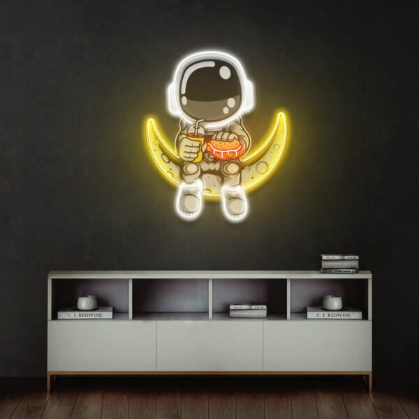 Basketball Shot Astronaut Led Neon Acrylic Artwork - Image 4