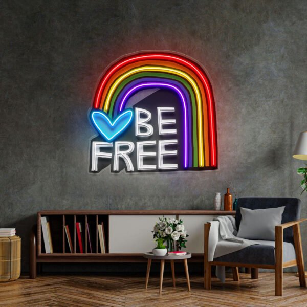 Be Free! LED Neon Sign Light Pop Art - Image 2