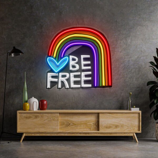 Be Free! LED Neon Sign Light Pop Art - Image 3