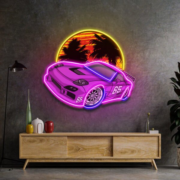 Beach Side Racing LED Neon Sign Light Pop Art - Image 2
