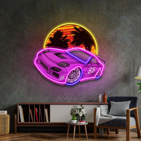 Beach Side Racing LED Neon Sign Light Pop Art - Image 3