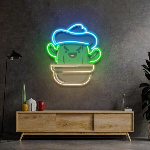 Cactus LED Neon Sign Light Pop Art - Image 2