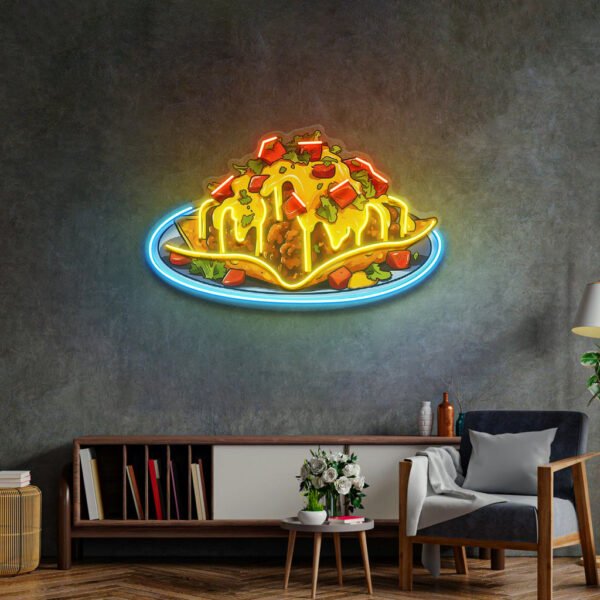 Chili Cheese Nachos LED Neon Sign Light Pop Art - Image 3