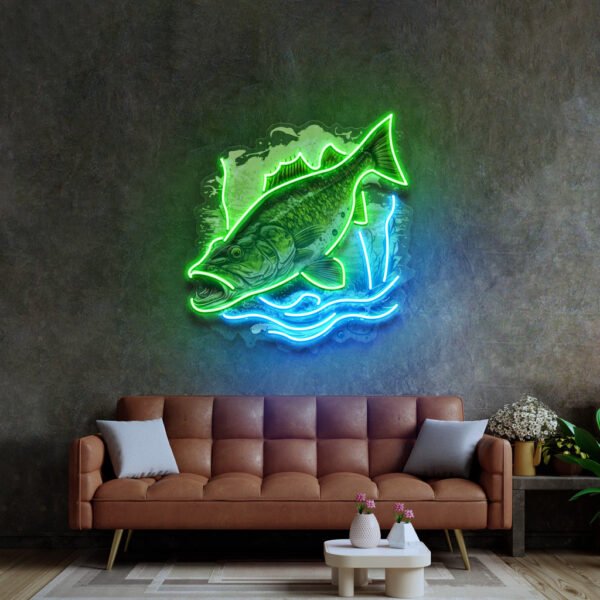 Cold Fishing Frame LED Neon Sign Light Pop Art - Image 2