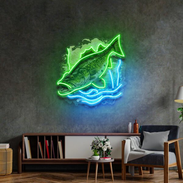 Cold Fishing Frame LED Neon Sign Light Pop Art - Image 3