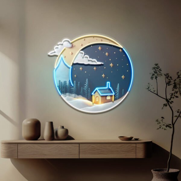 Cozy Starry Night LED Neon Sign Light Pop Art - Image 4
