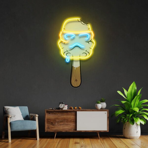 Cream Led Neon Acrylic Artwork - Image 3