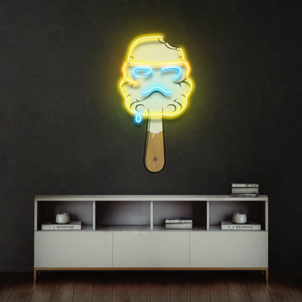 Cream Led Neon Acrylic Artwork - Image 2