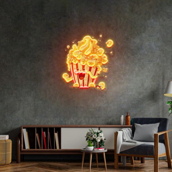 Cute Popcorn LED Neon Sign Light Pop Art - Image 4