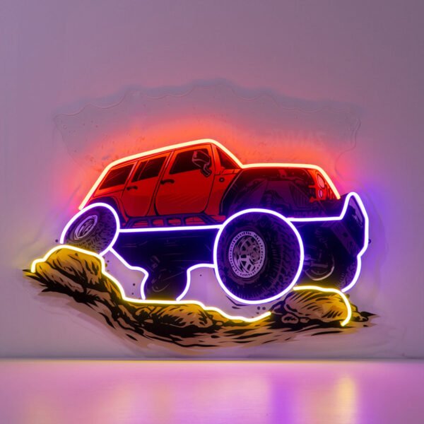 Rock Crowler LED Neon Sign Light Pop Art - Image 2