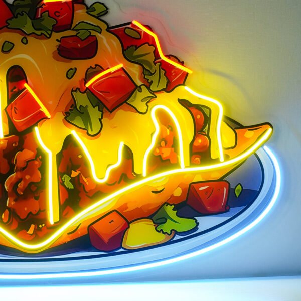 Chili Cheese Nachos LED Neon Sign Light Pop Art - Image 4