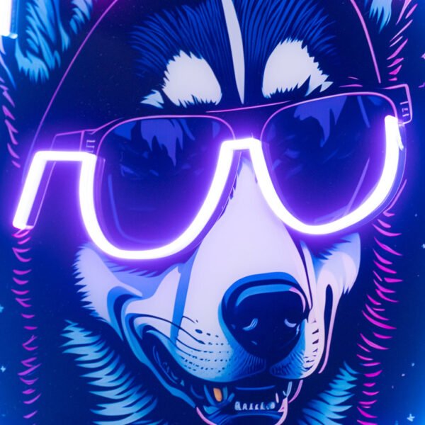 Cool Husky LED Neon Sign Light Pop Art - Image 2