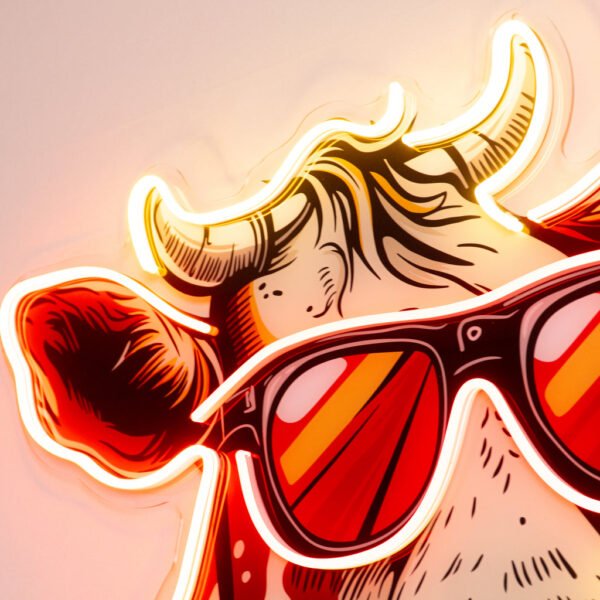 Cool Cow LED Neon Sign Light Pop Art - Image 3