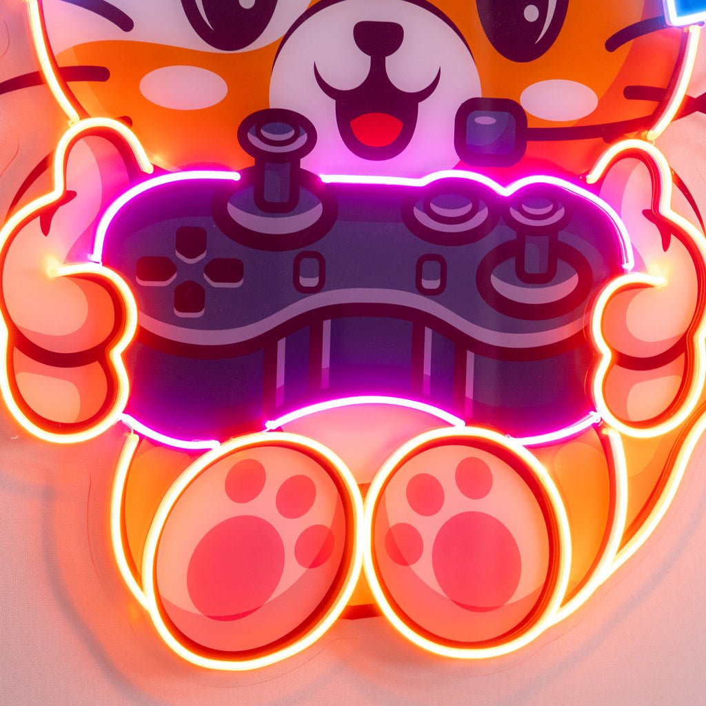 Cute cat Gaming LED Neon Sign Light Pop Art - Image 3