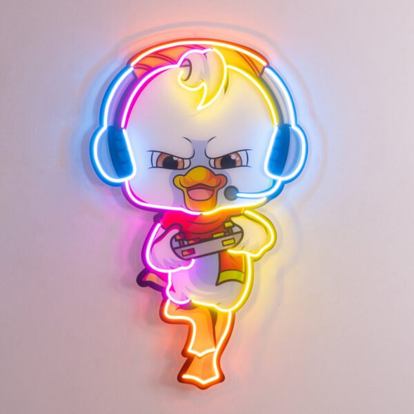 The Gamers Duck Esport LED Neon Sign Light Pop Art - Image 2