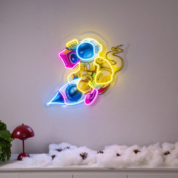 Astronauts Enjoying Space LED Neon Sign Light Pop Art - Image 4
