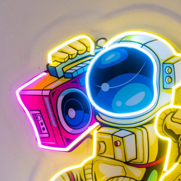 Astronauts Enjoying Space LED Neon Sign Light Pop Art - Image 2