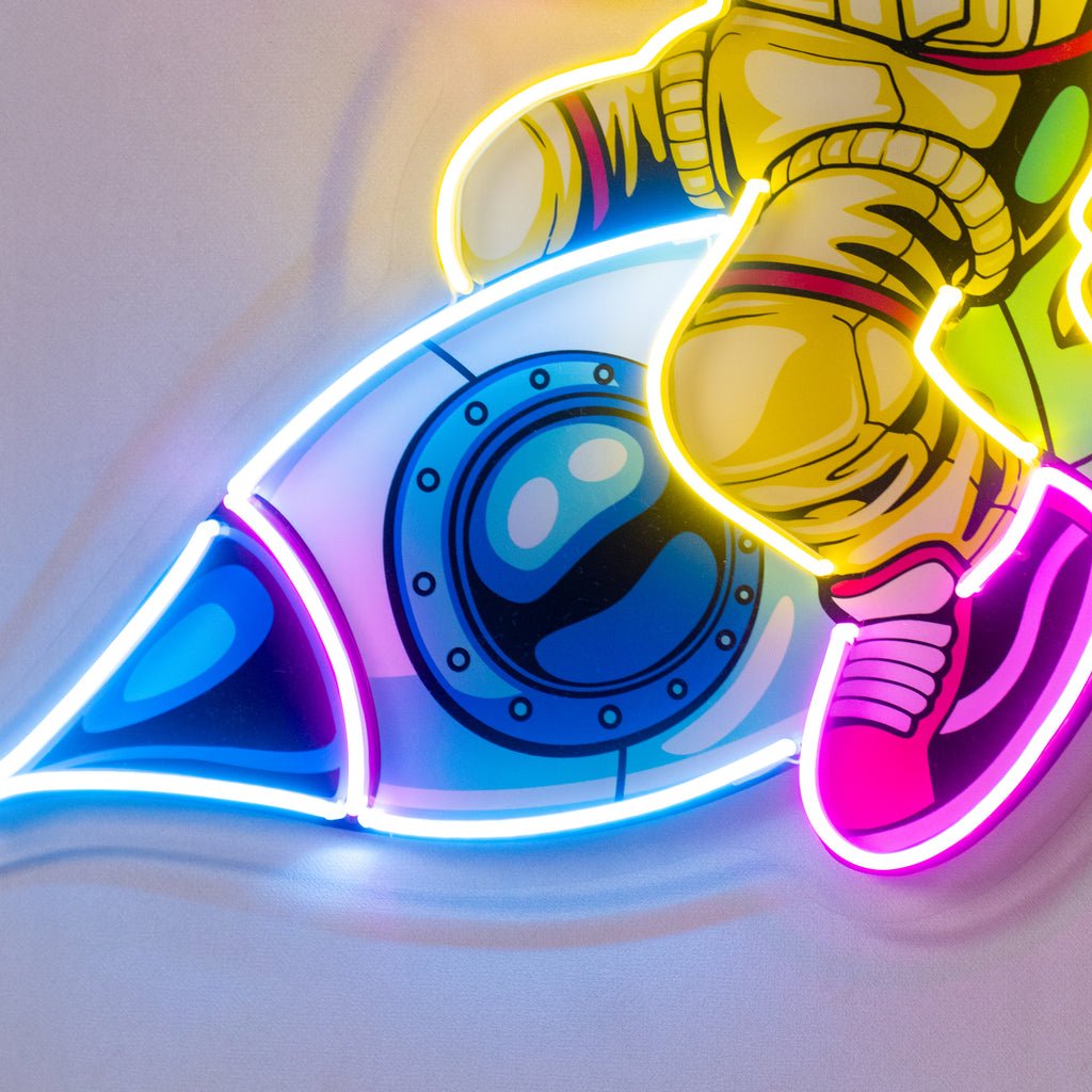 Astronauts Enjoying Space LED Neon Sign Light Pop Art - Image 3