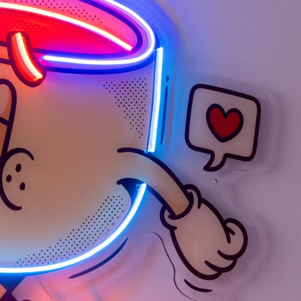 Coffee Cup Cute Trendy Retro LED Neon Sign Light Pop Art - Image 3