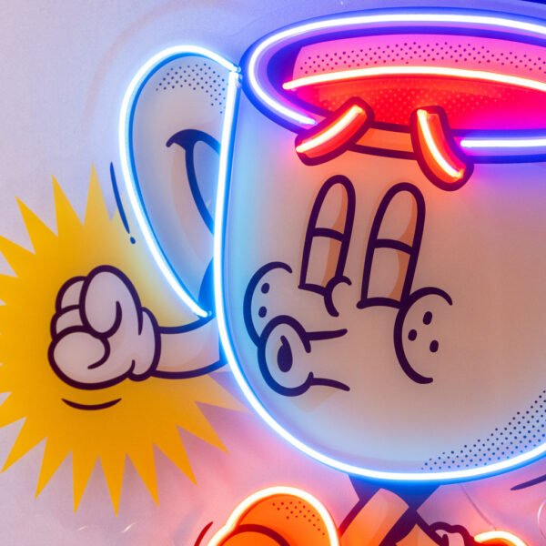 Coffee Cup Cute Trendy Retro LED Neon Sign Light Pop Art - Image 2
