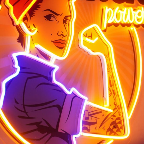 Women In Power Led Neon Acrylic Artwork - Image 2