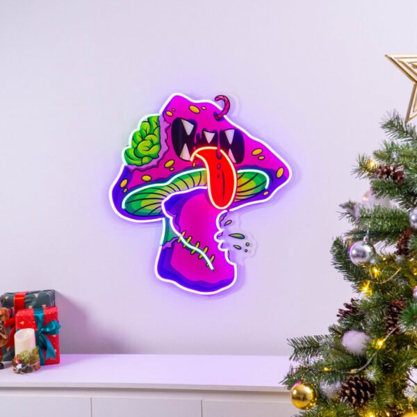 Mushroom Monster Streetwear LED Neon Sign Light Pop Art - Image 3