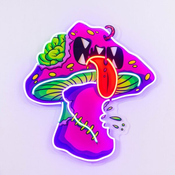 Mushroom Monster Streetwear LED Neon Sign Light Pop Art - Image 2