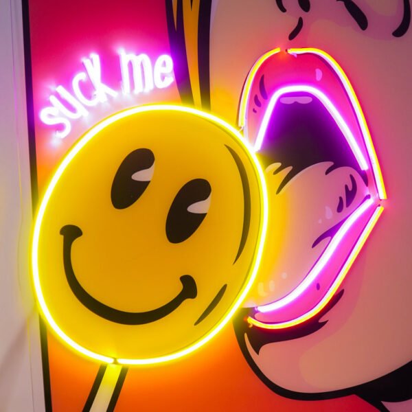 Suck Me Led Neon Acrylic Artwork - Image 3
