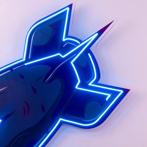 Shark Bomb LED Neon Sign Light Pop Art - Image 3