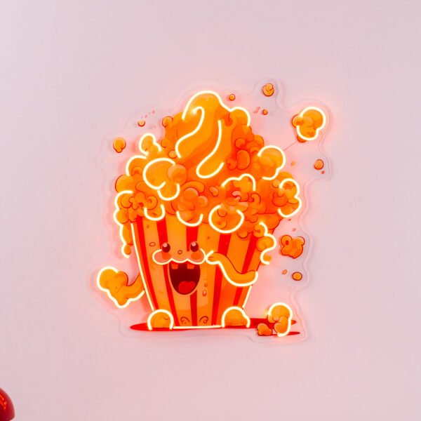 Cute Popcorn LED Neon Sign Light Pop Art - Image 3