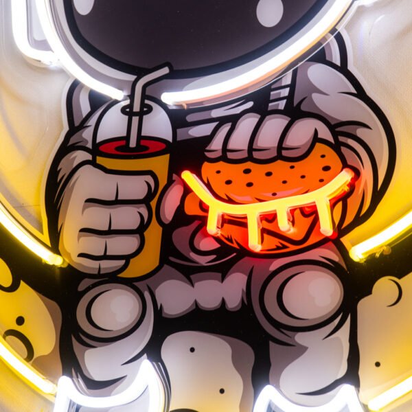 Basketball Shot Astronaut Led Neon Acrylic Artwork - Image 2