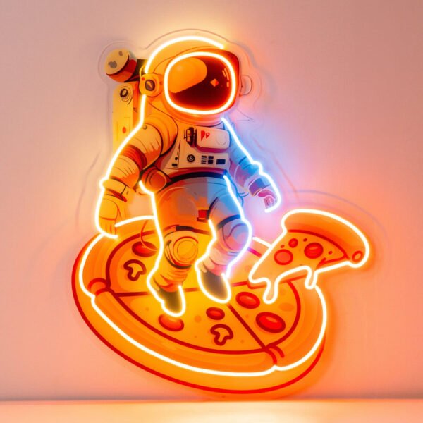 Astronaut Pizza Led Neon Acrylic Artwork