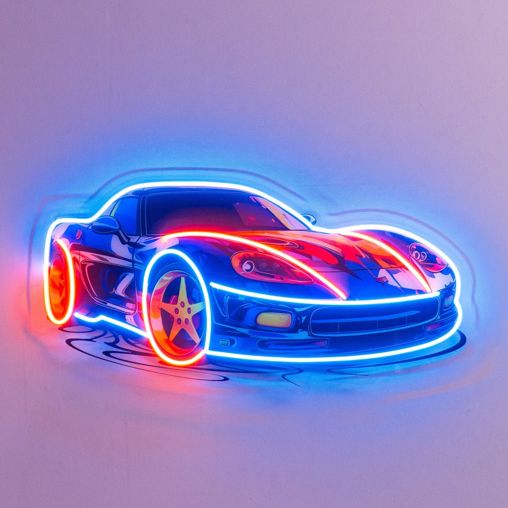 Sports Car LED Neon Sign Light Pop Art
