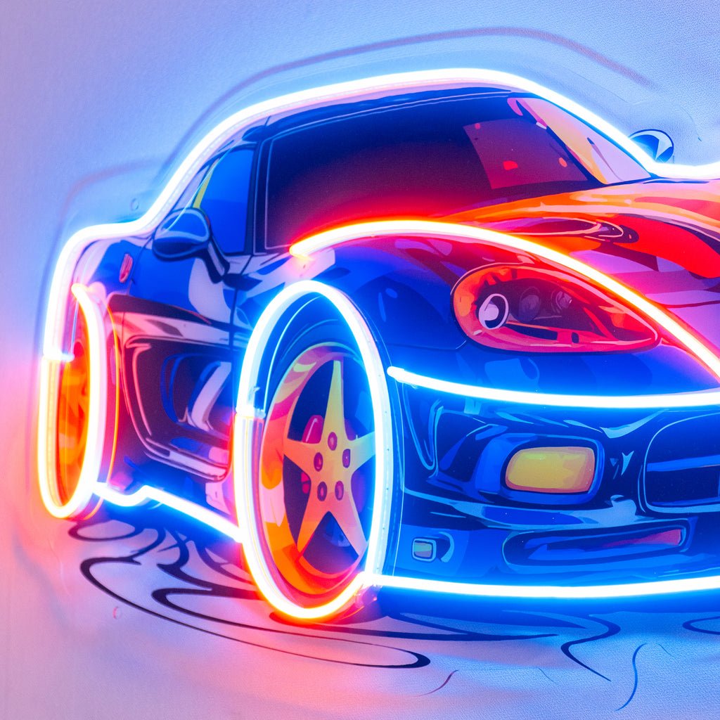 Sports Car LED Neon Sign Light Pop Art - Image 3