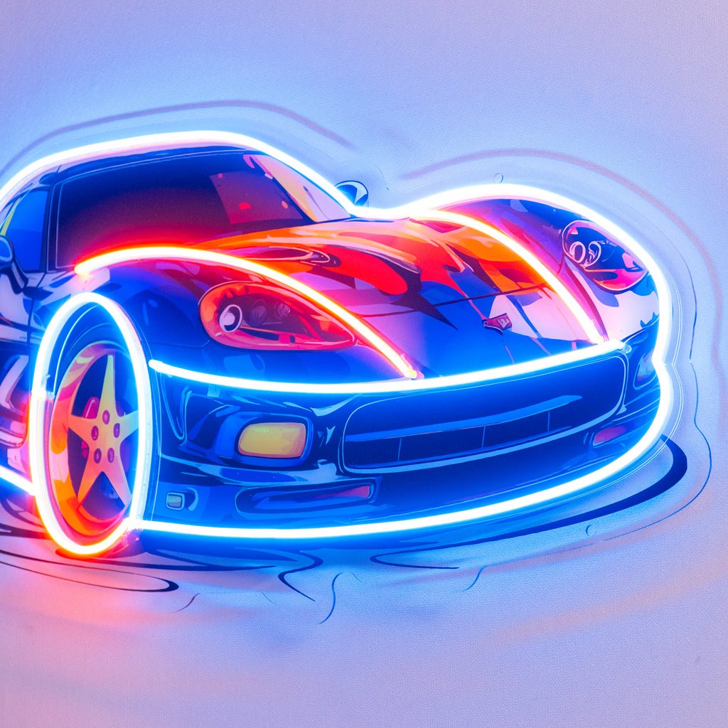 Sports Car LED Neon Sign Light Pop Art - Image 2