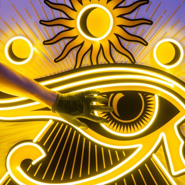 Eye of Ra Led Neon Acrylic Artwork - Image 2