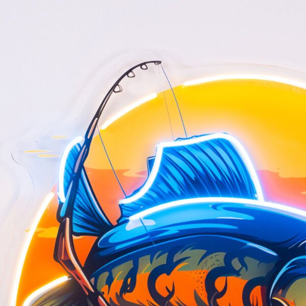 Fishing Cartoon LED Neon Sign Light Pop Art - Image 3