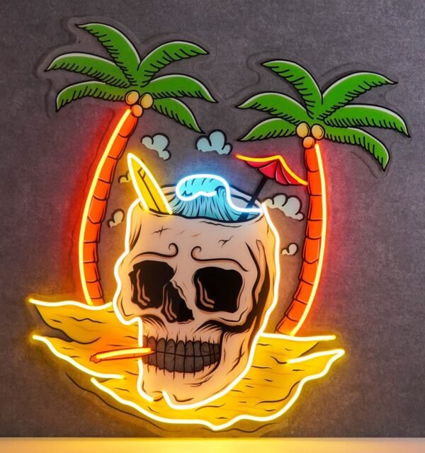 Skull Island LED Neon Sign Light Pop Art - Image 4