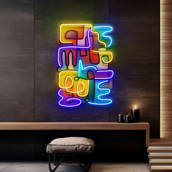Doodle Painting Abstract Art LED Neon Sign Light Pop Art - Image 3