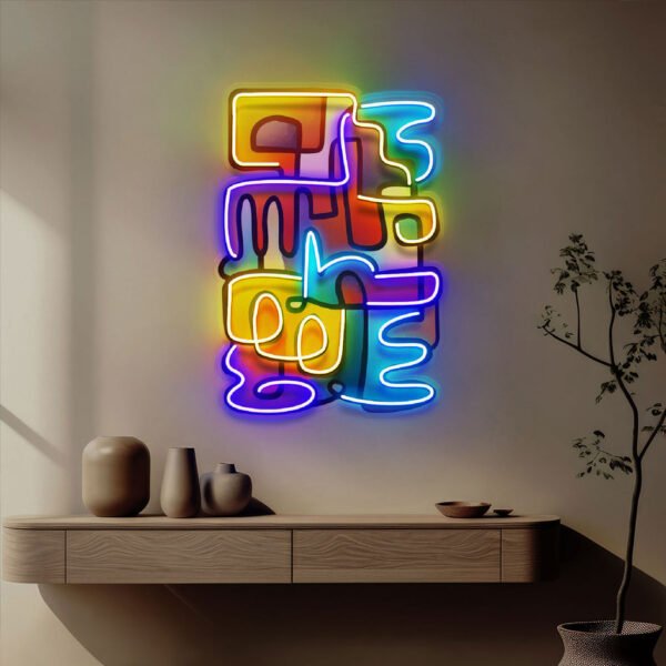Doodle Painting Abstract Art LED Neon Sign Light Pop Art - Image 2