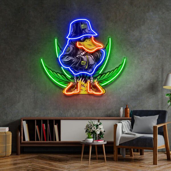 Duck In Weed LED Neon Sign Light Pop Art - Image 3